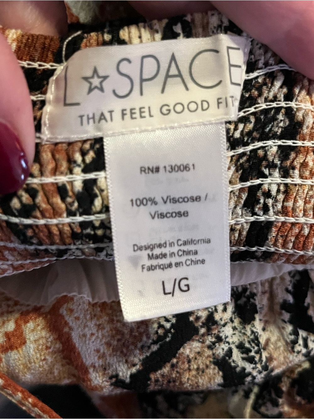L*SPACE Portola Dress Pretty In Python Snake Print Midi Dress Side Slit Size L - Picture 11 of 12